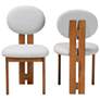 3_Baxton Studio Kacela Light Grey Boucle Fabric Wood 2-Piece Dining Chair Set more views