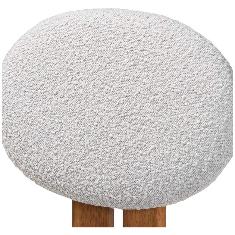 Image 5 Baxton Studio Kacela Light Grey Boucle Fabric Wood 2-Piece Dining Chair Set more views