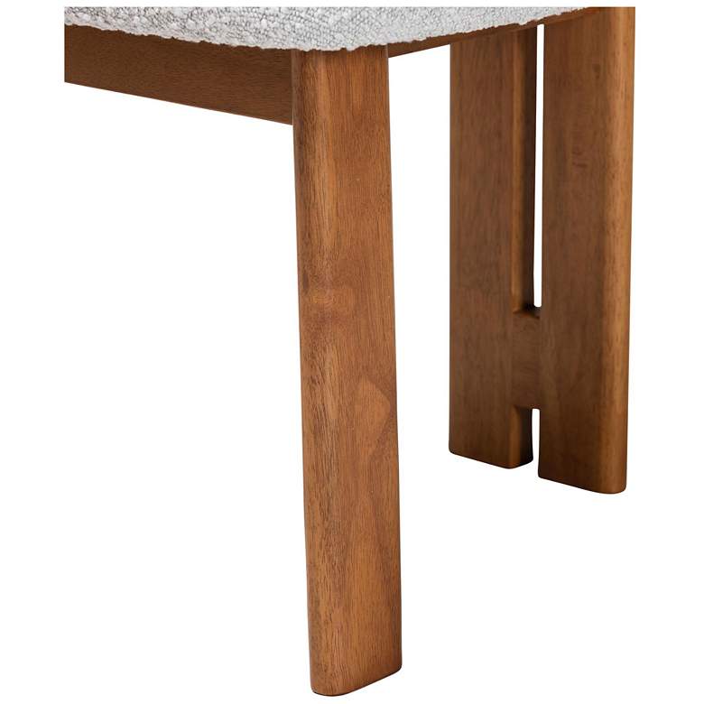 Image 6 Baxton Studio Kacela Light Grey Boucle Fabric Wood 2-Piece Dining Chair Set more views