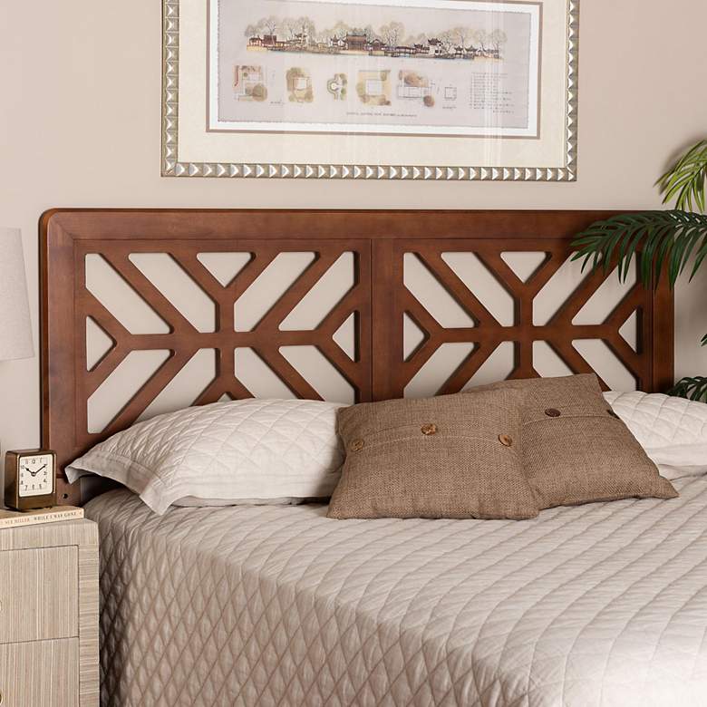 Image 1 Baxton Studio Kalare Wood Headboard - Panel with Adjustable Height, Full