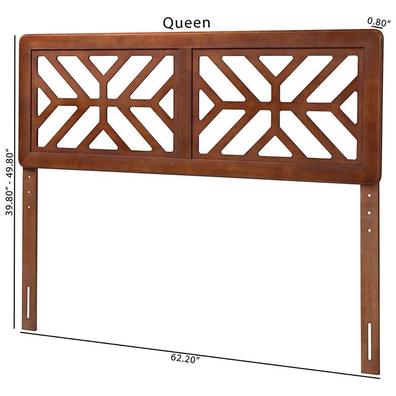 Image 6 Baxton Studio Kalare Wood Headboard - Panel with Adjustable Height, Queen more views
