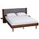 Baxton Studio Kalista Modern Wood Queen Size Bed with Built-In Side Tables