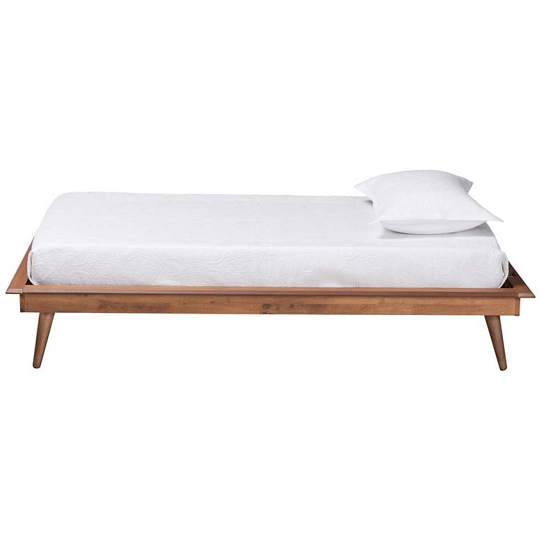 Image 4 Baxton Studio Karine Ash Walnut Twin Platform Bed Frame more views