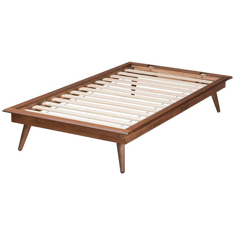 Image 5 Baxton Studio Karine Ash Walnut Twin Platform Bed Frame more views