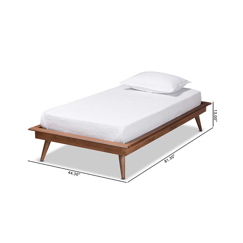 Image 7 Baxton Studio Karine Ash Walnut Twin Platform Bed Frame more views