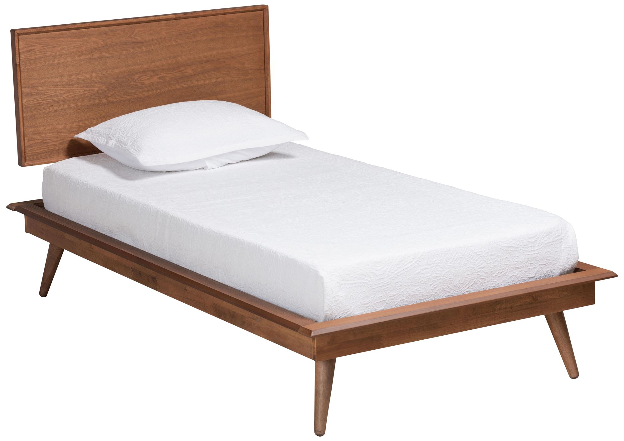 Baxton Studio Karine Ash Walnut Twin Platform Bed