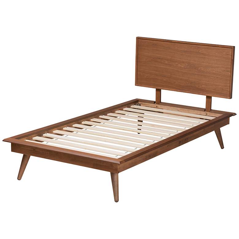 Image 6 Baxton Studio Karine Ash Walnut Twin Platform Bed more views
