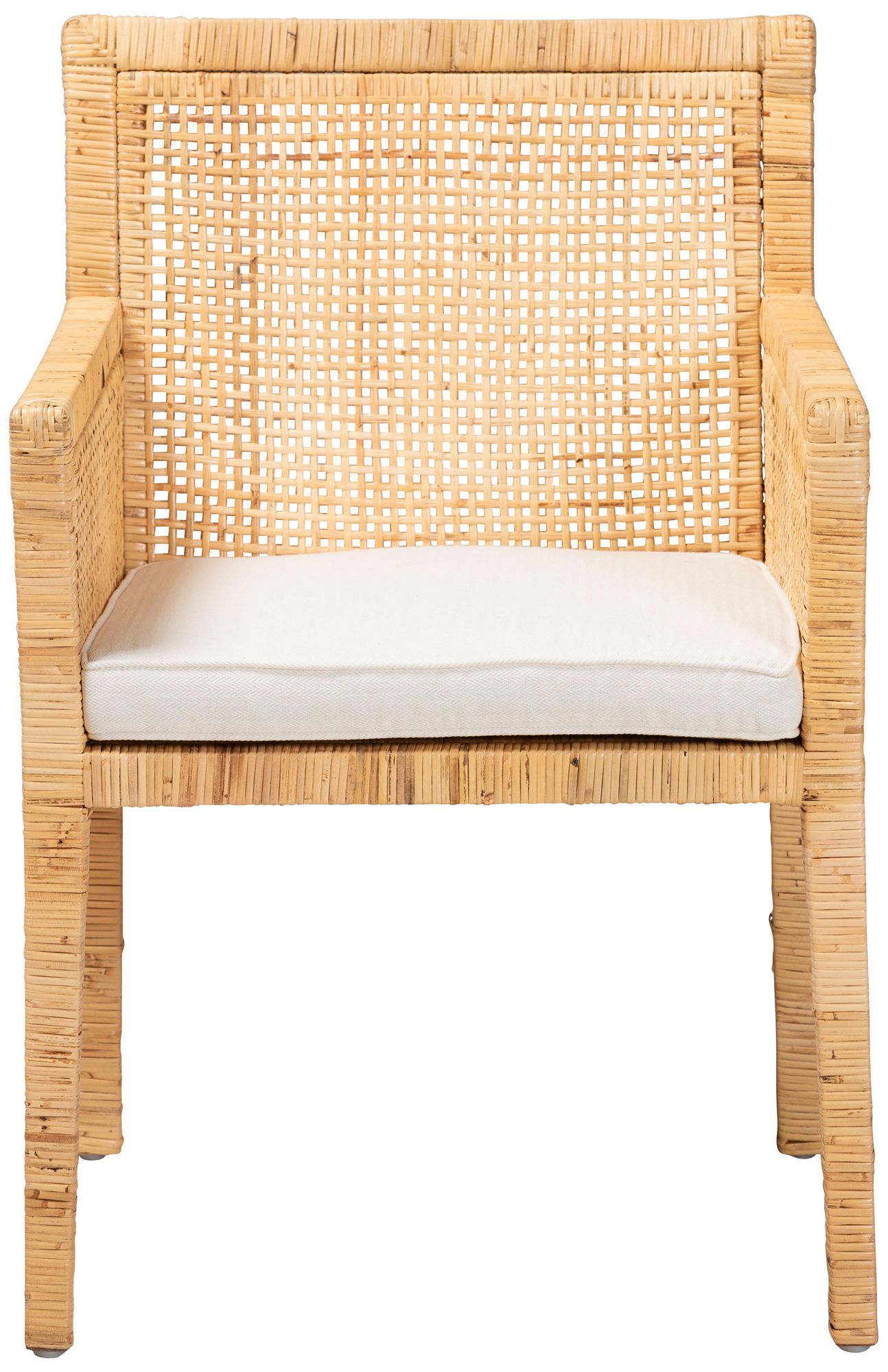 Image 6 Baxton Studio Karis Natural Wood and Rattan Armchair more views