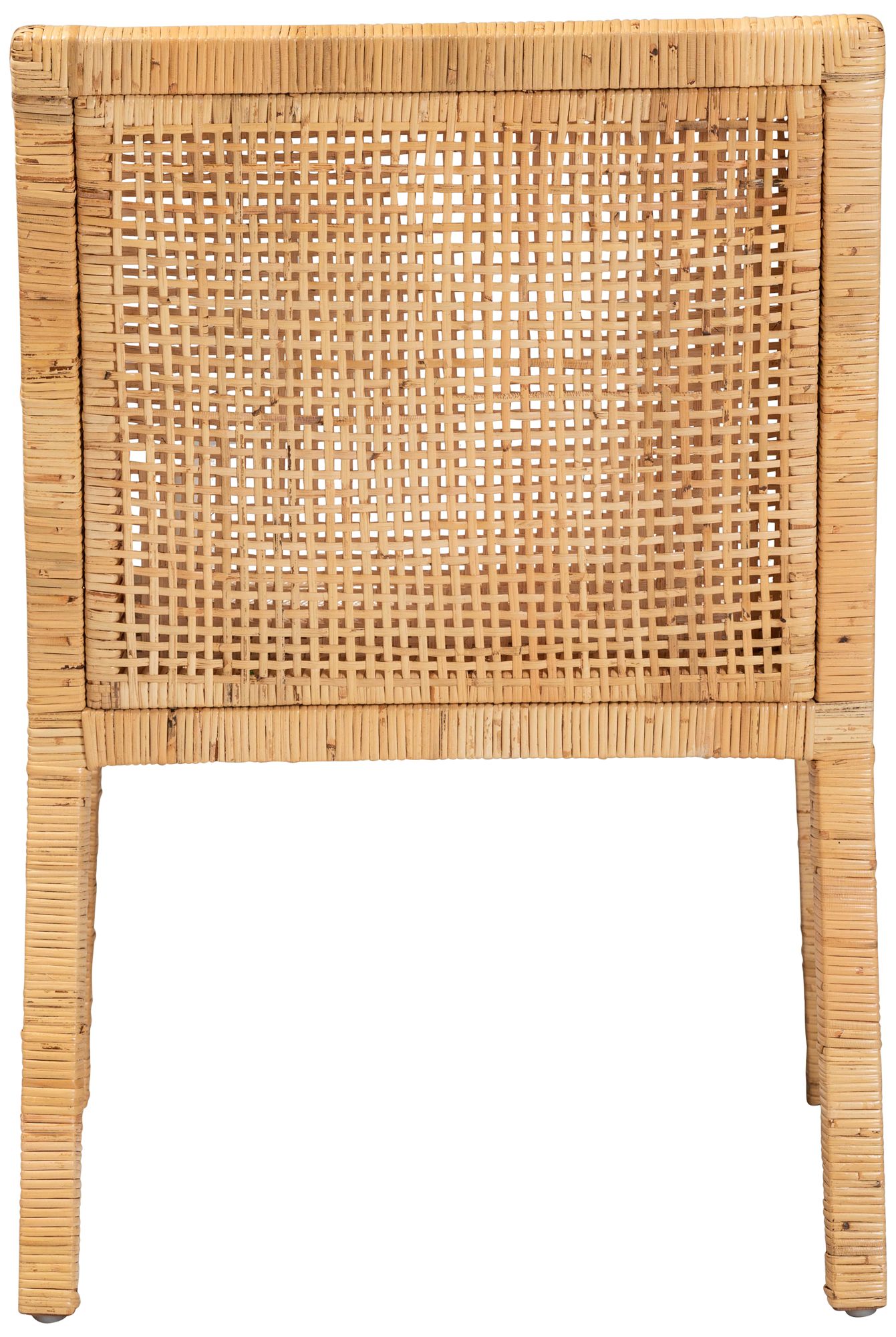 Baxton Studio Karis Natural Wood and Rattan Armchair