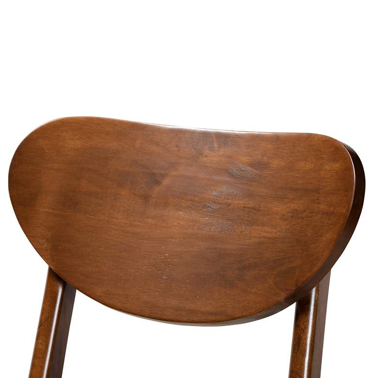 Image 3 Baxton Studio Katya 28 3/4 inch Walnut Brown Bar Stools Set of 2 more views