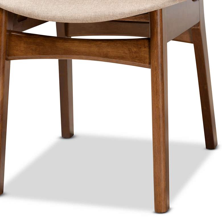 Image 4 Baxton Studio Katya Sand Fabric 5-Piece Dining Set more views