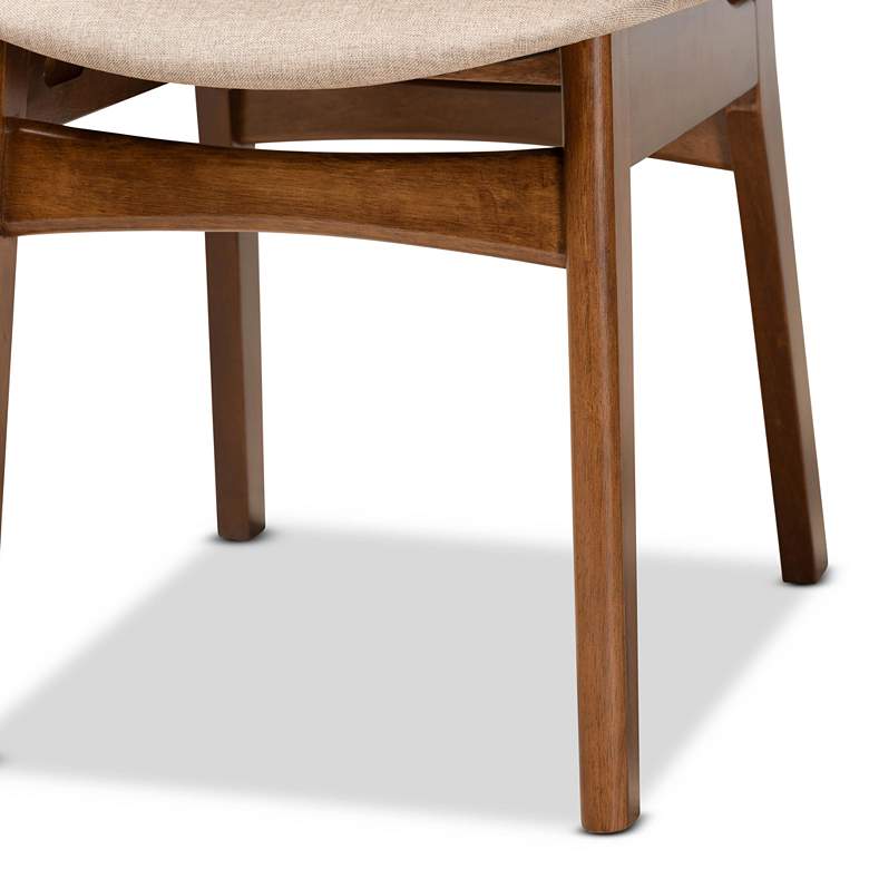 Image 4 Baxton Studio Katya Sand Fabric Dining Chairs Set of 2 more views