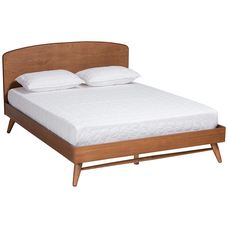 Image 1 Baxton Studio Keagan Walnut Brown Full Size Platform Bed