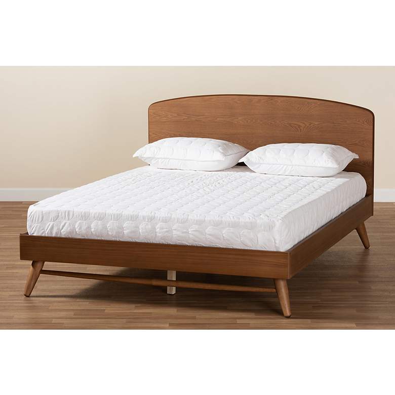 Image 7 Baxton Studio Keagan Walnut Brown Full Size Platform Bed more views