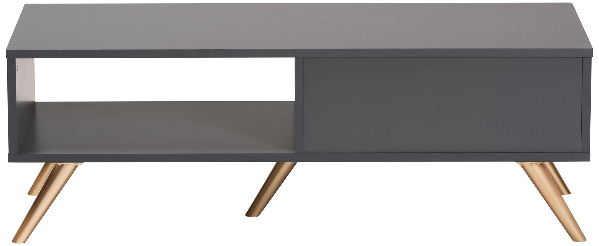 Baxton Studio Kelson 39 1/2" Wide Dark Gray Coffee Table in scene