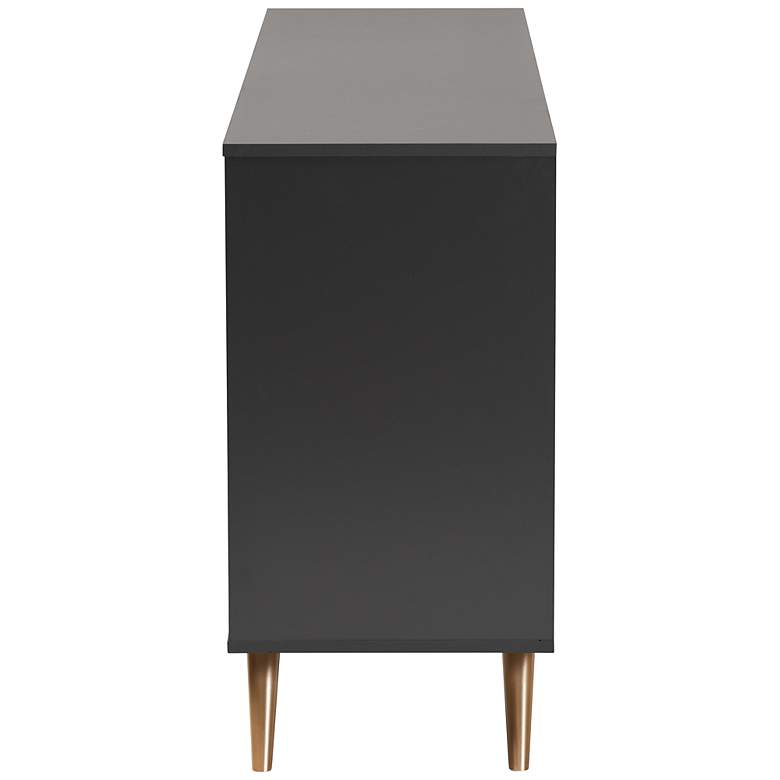 Image 7 Baxton Studio Kelson 61 1/2" Wide Dark Gray 6-Drawer Dresser more views