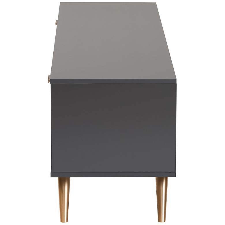 Image 7 Baxton Studio Kelson 63" Wide Dark Gray 2-Door TV Stand more views
