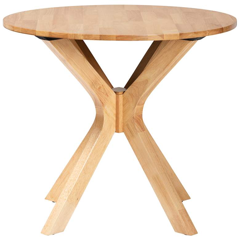 Image 6 Baxton Studio Kenji 34 1/4"W Natural Brown Wood Dining Table more views