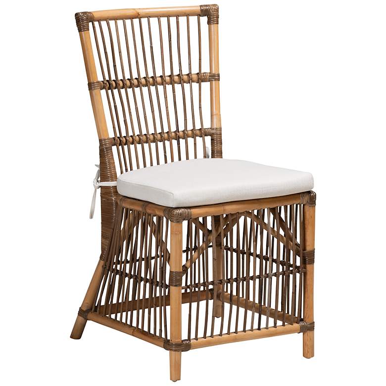 Image 1 Baxton Studio Kim Natural Brown Rattan Dining Chair