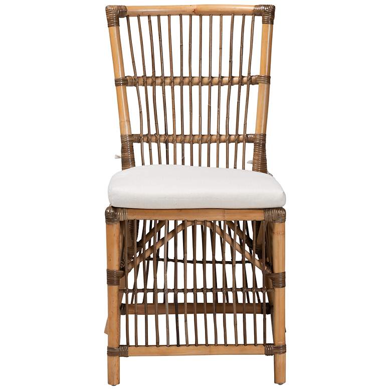 Image 5 Baxton Studio Kim Natural Brown Rattan Dining Chair more views