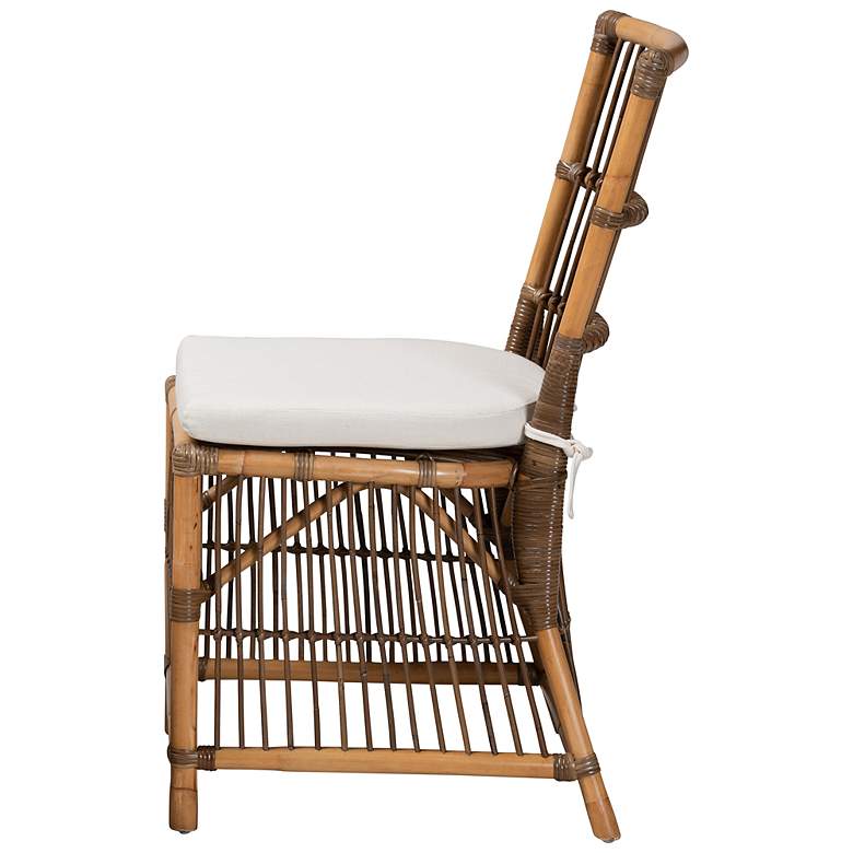 Image 6 Baxton Studio Kim Natural Brown Rattan Dining Chair more views