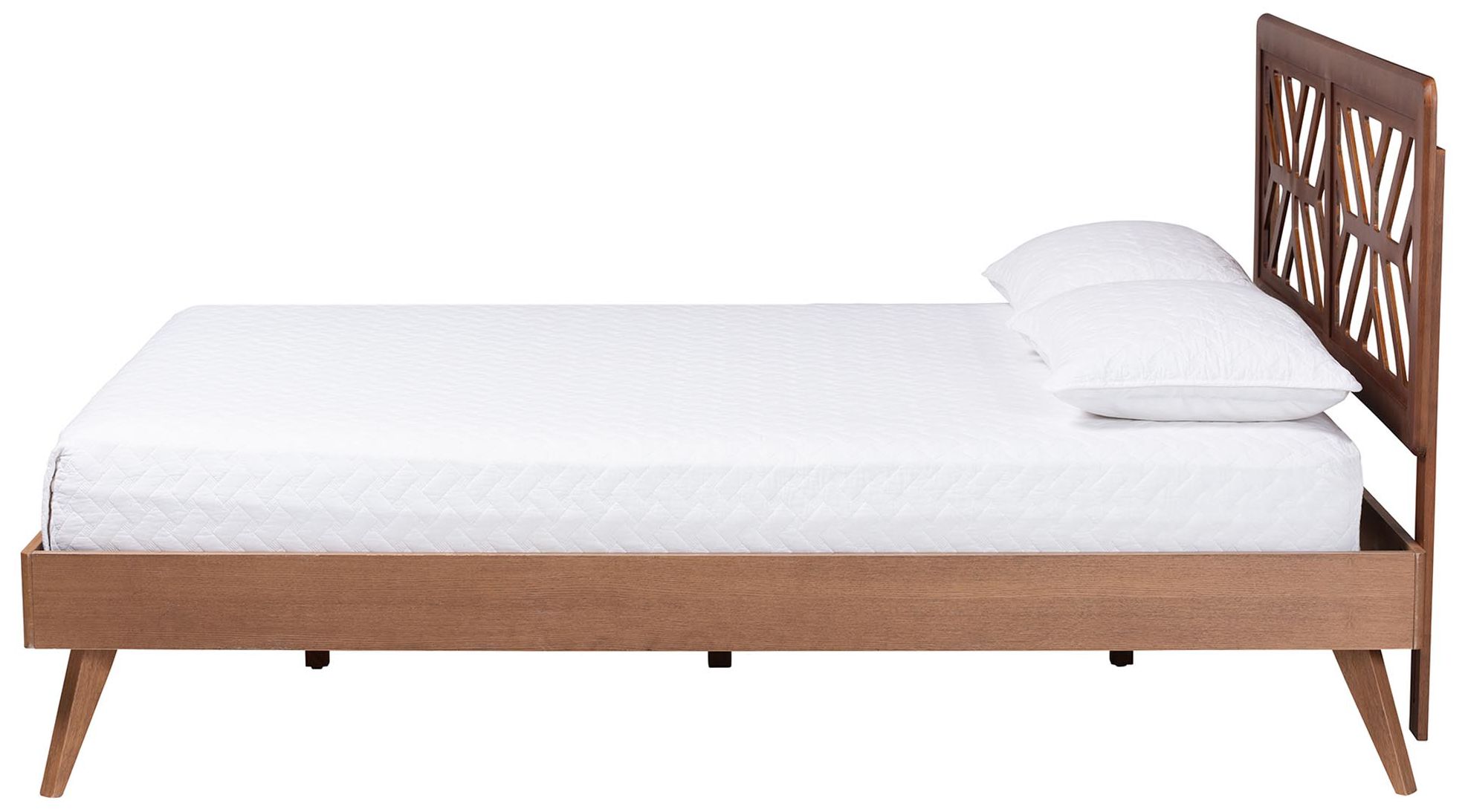 Image 3 Baxton Studio Kirabo Platform Bed - Mid-Century Modern Bed, Queen more views