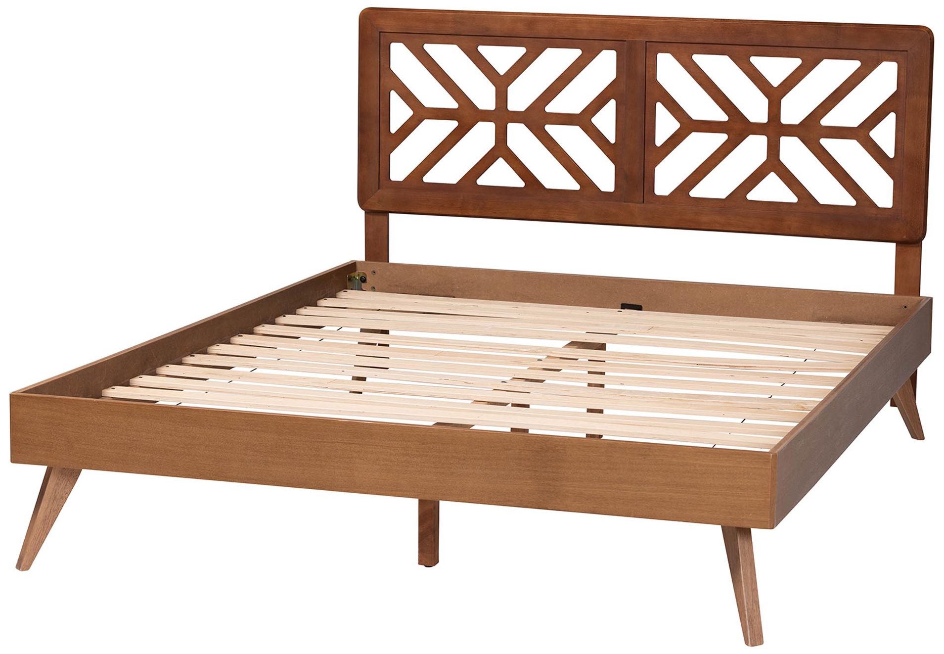 Image 4 Baxton Studio Kirabo Platform Bed - Mid-Century Modern Bed, Queen more views