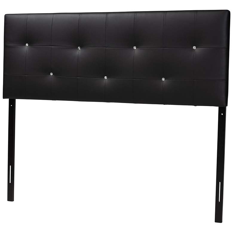 Image 1 Baxton Studio Kirchem Black Faux Leather Queen Headboard