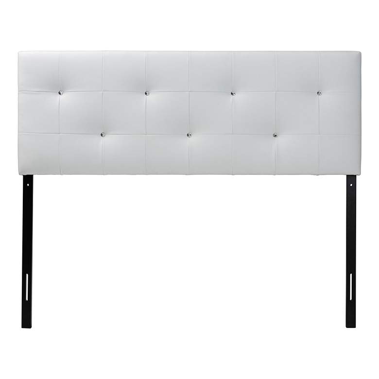 Image 3 Baxton Studio Kirchem White Faux Leather Queen Headboard more views