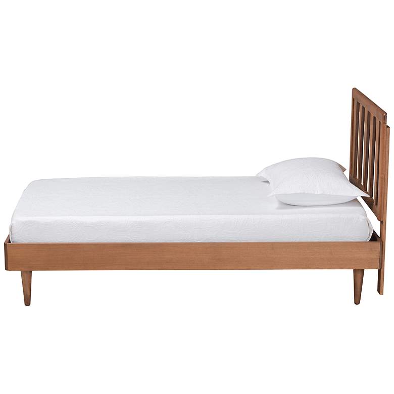 Image 5 Baxton Studio Kuro Walnut Brown Wood Twin Size Platform Bed more views