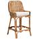 Baxton Studio Kyle 27 1/4" Natural Brown Counter Stool