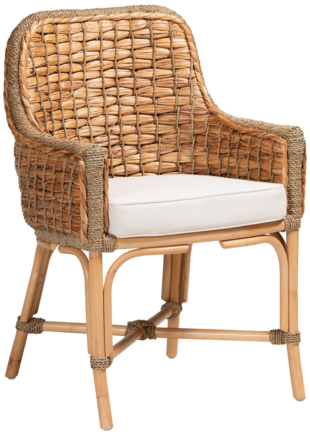 Rattan best sale dining armchair