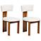 Baxton Studio Kyren Modern Cream Boucle 2-Piece Dining Chair Set