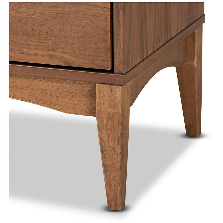 Image 7 Baxton Studio Landis Ash Walnut Finished Wood 2-Drawer Nightstand more views