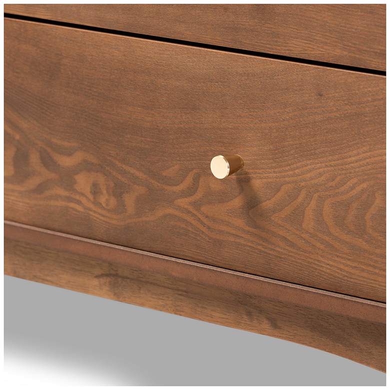 Image 6 Baxton Studio Landis Ash Walnut Finished Wood 6-Drawer Dresser more views