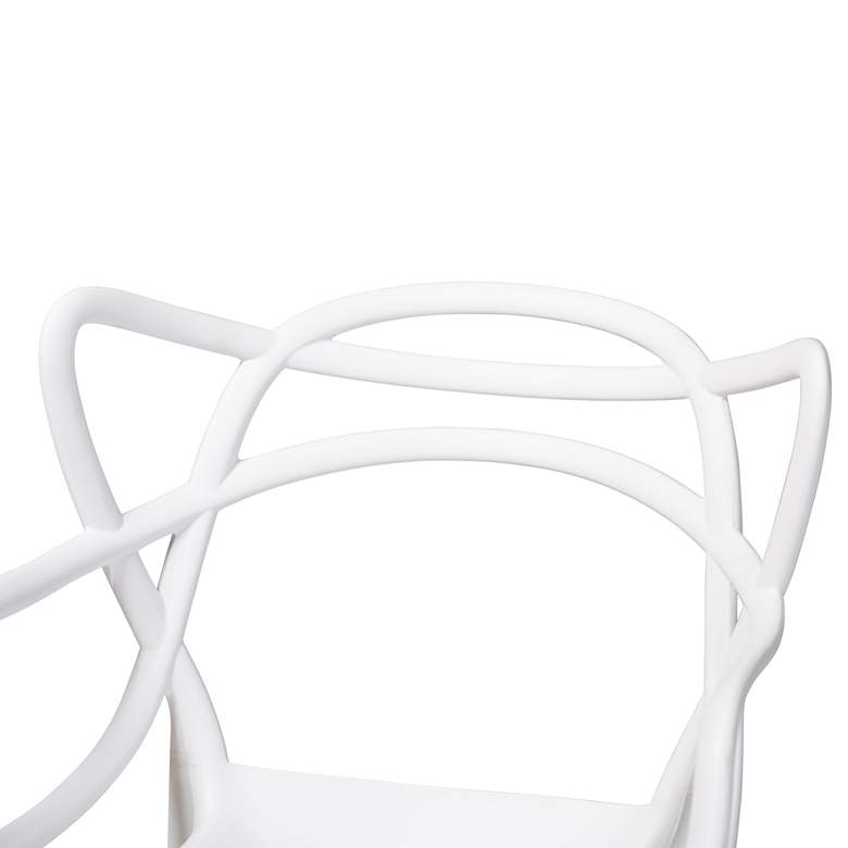 Image 3 Baxton Studio Landry White Stackable Dining Chairs Set of 4 more views