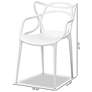 Baxton Studio Landry White Stackable Dining Chairs Set of 4 in scene
