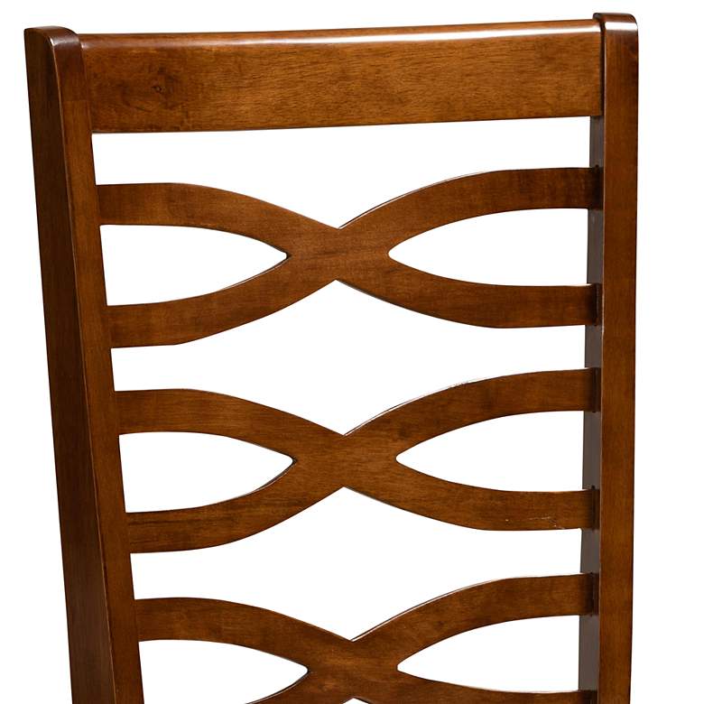 Image 3 Baxton Studio Lanier Walnut Brown Dining Chairs Set of 2 more views