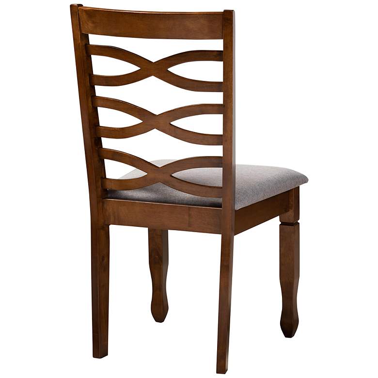 Image 6 Baxton Studio Lanier Walnut Brown Dining Chairs Set of 2 more views