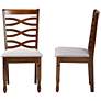Baxton Studio Lanier Walnut Brown Dining Chairs Set of 2