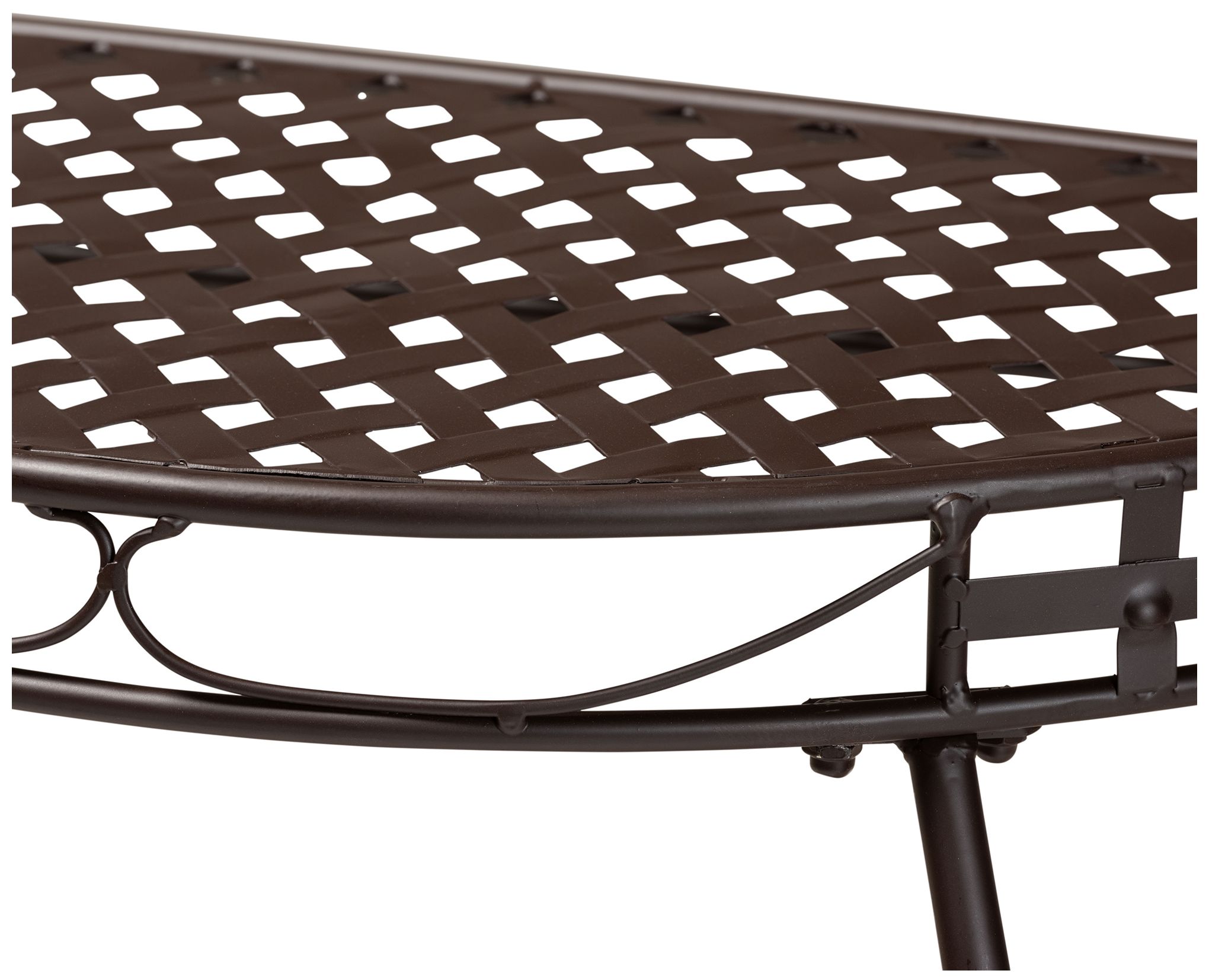 Image 7 Baxton Studio Laraine Brown Metal Outdoor Console Table more views