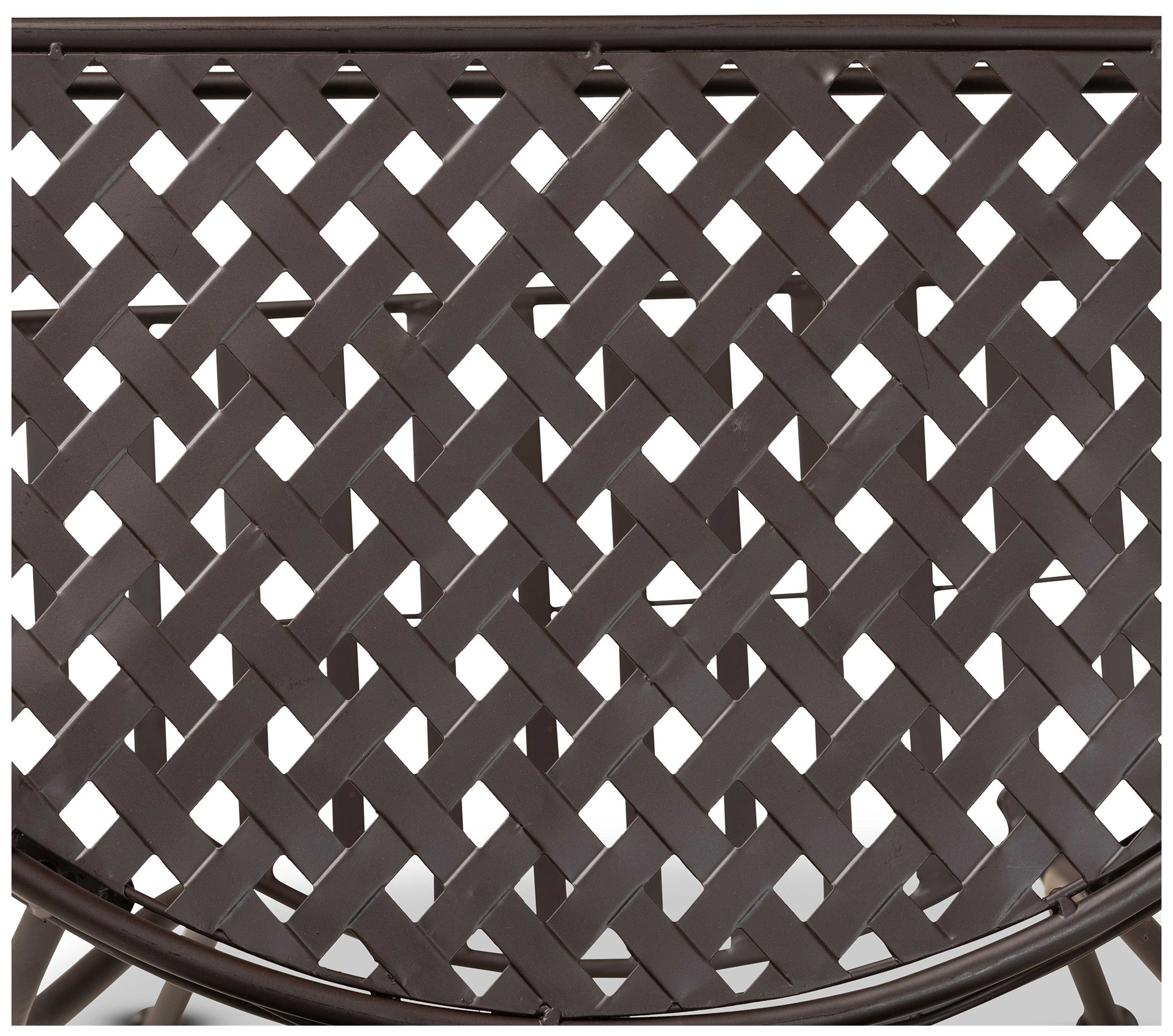 Baxton Studio Laraine Brown Metal Outdoor Console Table