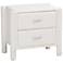 Baxton Studio Laria Modern White Teddy-Bear Fabric 2-Drawer Nightstand