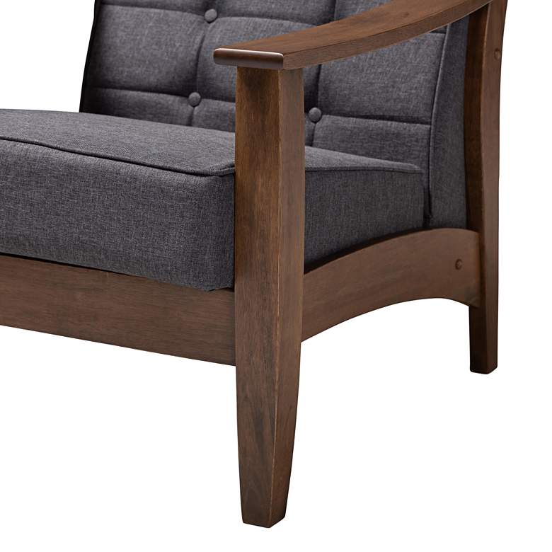 Image 4 Baxton Studio Larsen Gray Fabric Tufted Lounge Chair more views