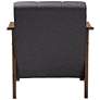 Baxton Studio Larsen Gray Fabric Tufted Lounge Chair