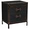 Baxton Studio Laura Vintage Black Canvas 2 Drawer End Table Trunk