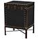 Baxton Studio Laura Vintage Black Canvas Lift Top Trunk End Table