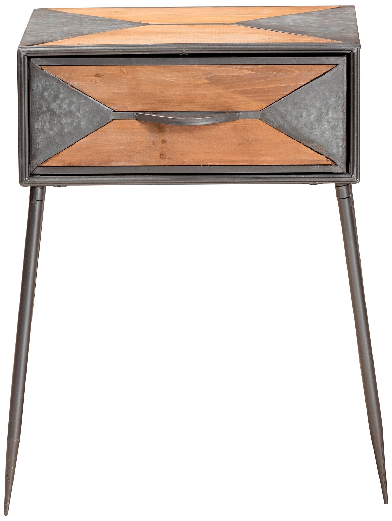 Image 5 Baxton Studio Laurel Gray and Brown 1-Drawer Nightstands Set of 2 more views