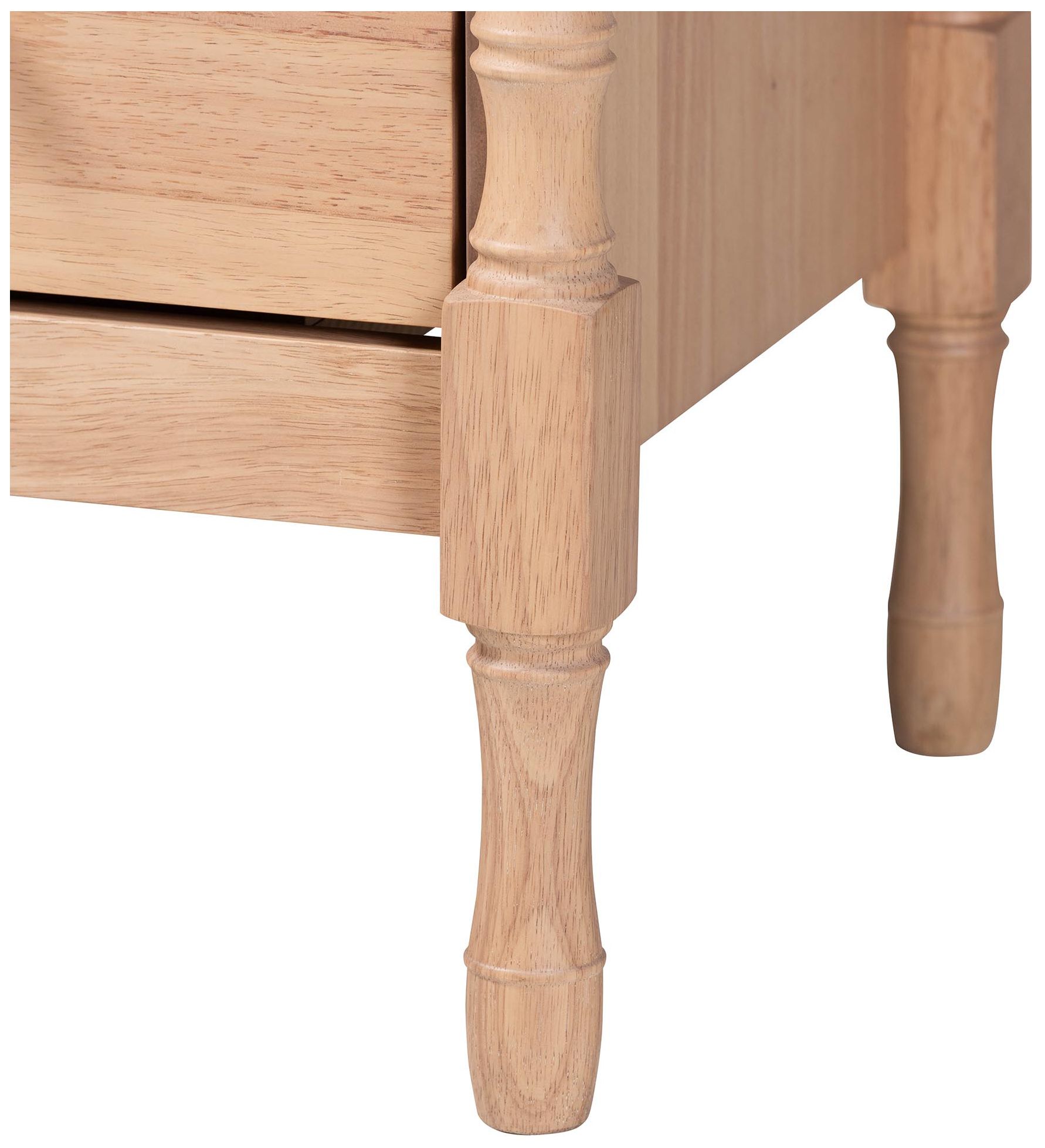 Baxton Studio Laurent Chest - 4-Drawer Bedroom Organizer with Turned Legs