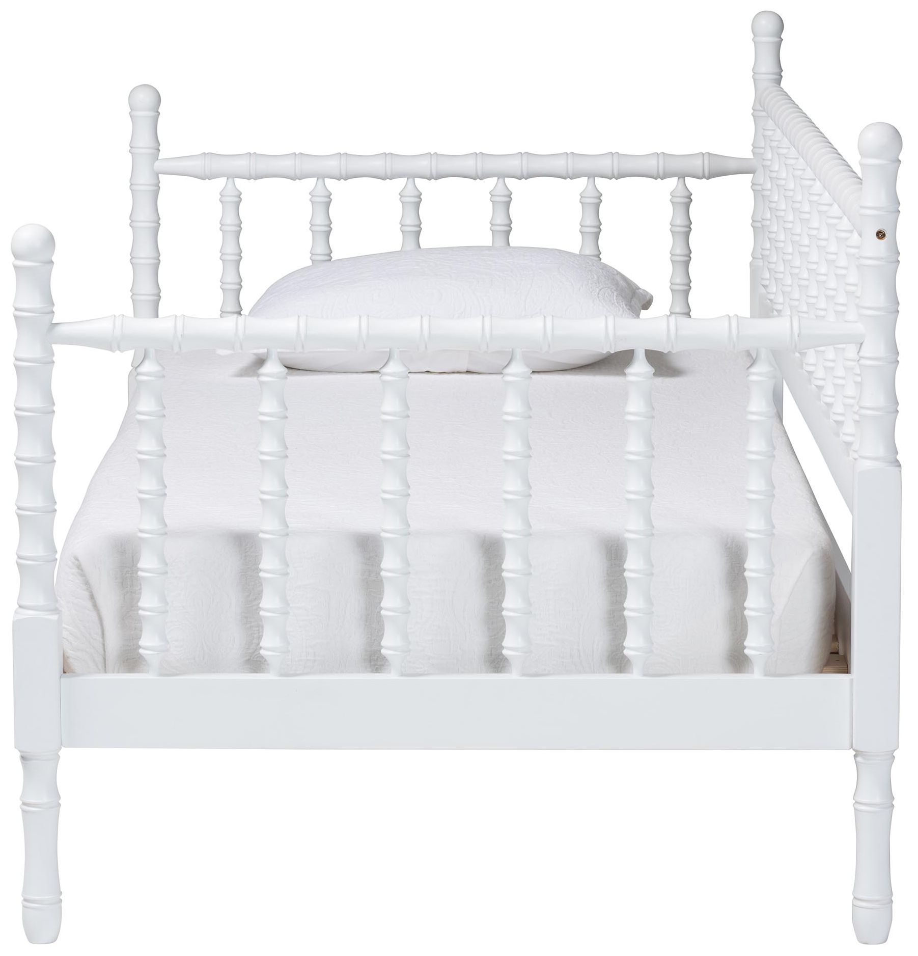 Image 3 Baxton Studio Laurent Daybed - Spindle Platform Bed Frame, Twin, White more views